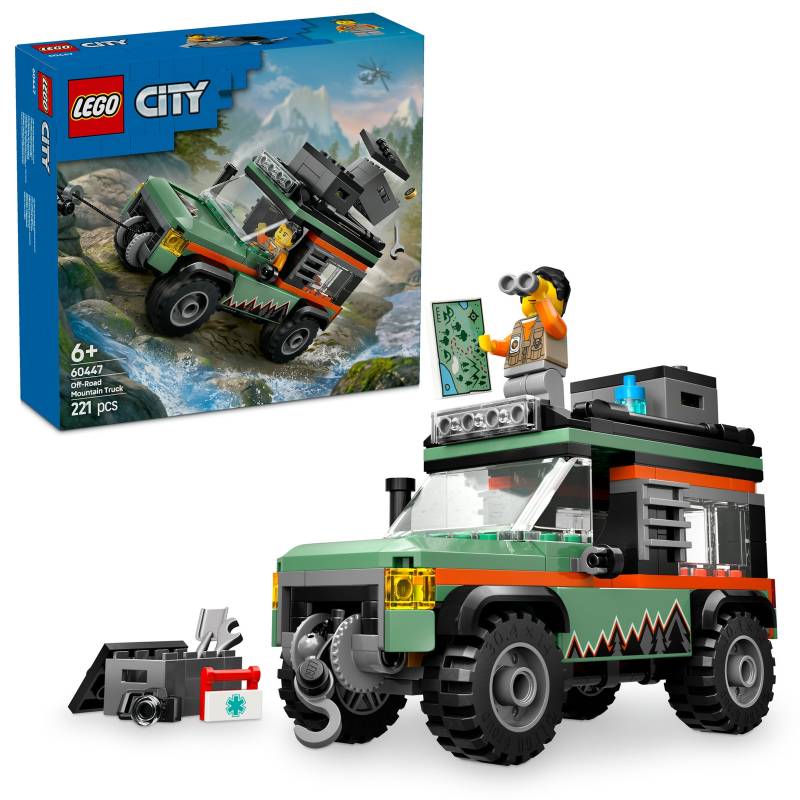 LEGO City Off-Road 4x4 Mountain Truck, Toy Vehicle Set 60447