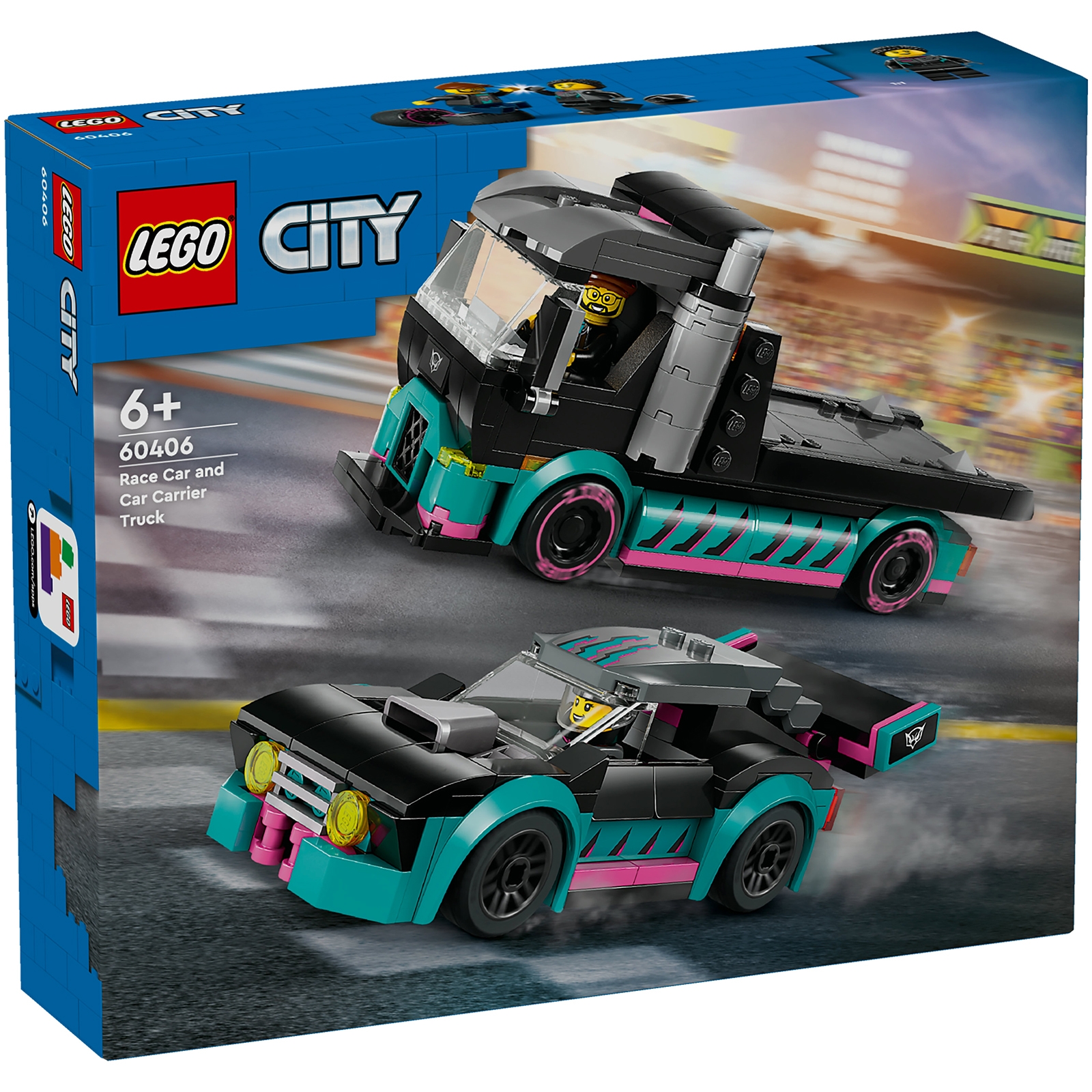 LEGO City Race Car and Car Carrier Truck Toys 60406