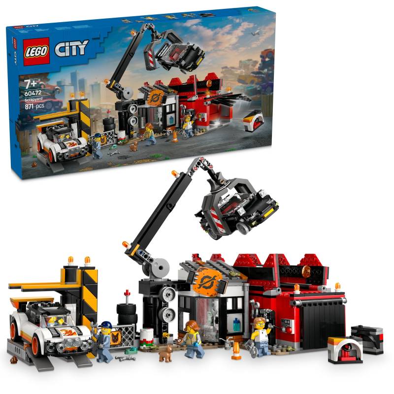 LEGO City Scrapyard with Cars, Building Toy Set 60472