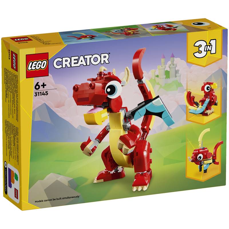 LEGO Creator 3in1 Red Dragon Animal Toy Set 31145