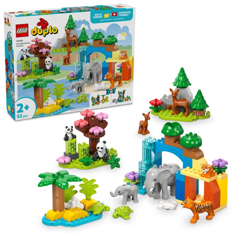 LEGO DUPLO 3in1 Wild Animal Families Learning Toy Set 10446