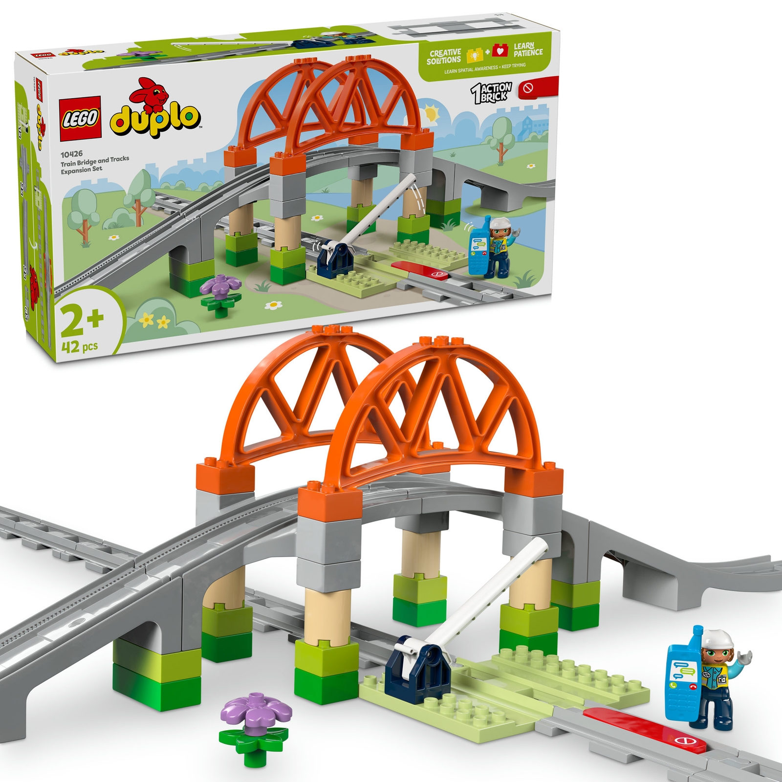 LEGO DUPLO Train Bridge and Tracks Expansion Set Toy 10426