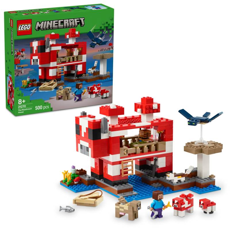 LEGO Minecraft The Mooshroom House Building Toy Set 21270