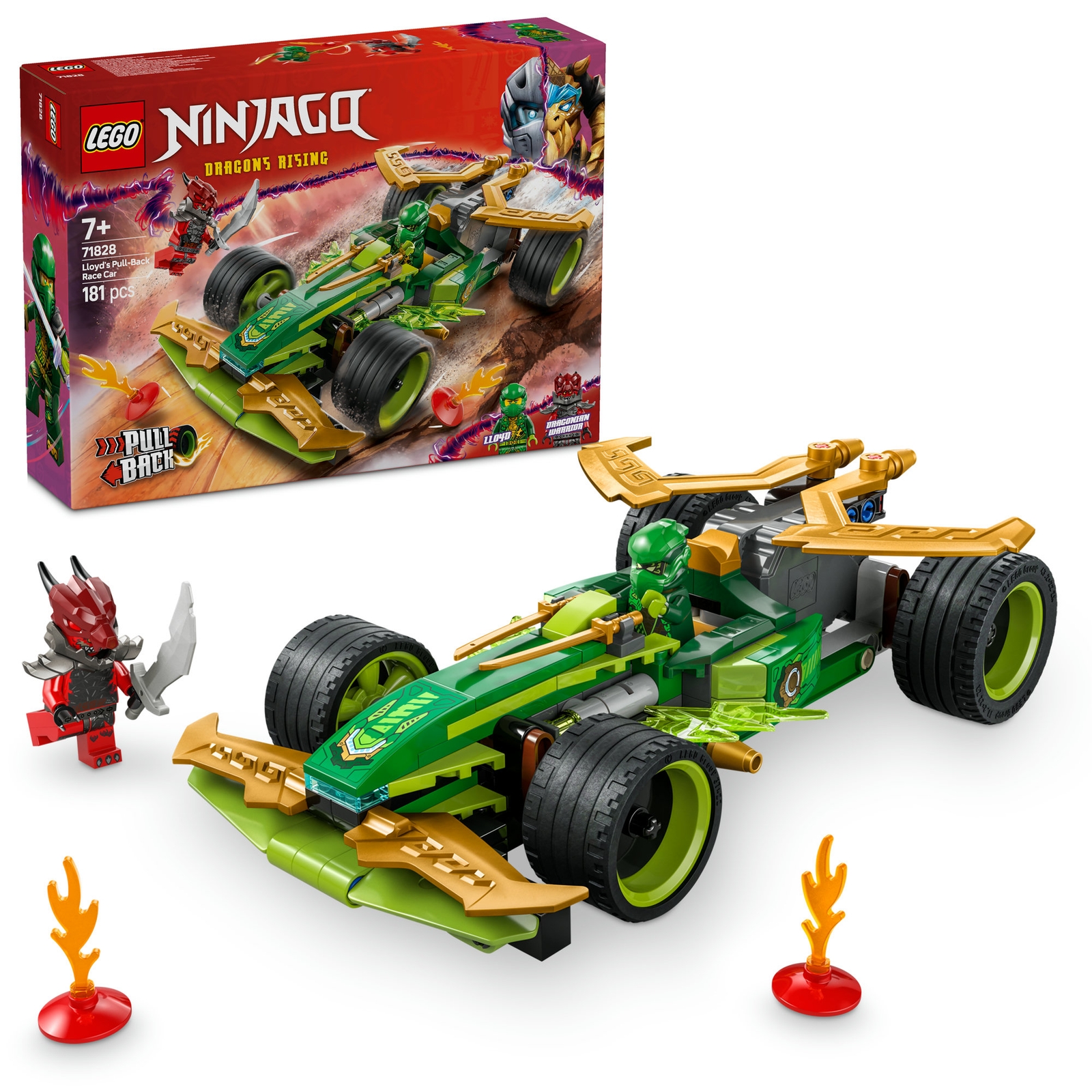 LEGO NINJAGO Lloyd’s Pull-Back Race Car Toy, Ninja Set 71828 LEGO NINJAGO Lloyd’s Pull-Back Race Car Toy, Ninja Set 71828