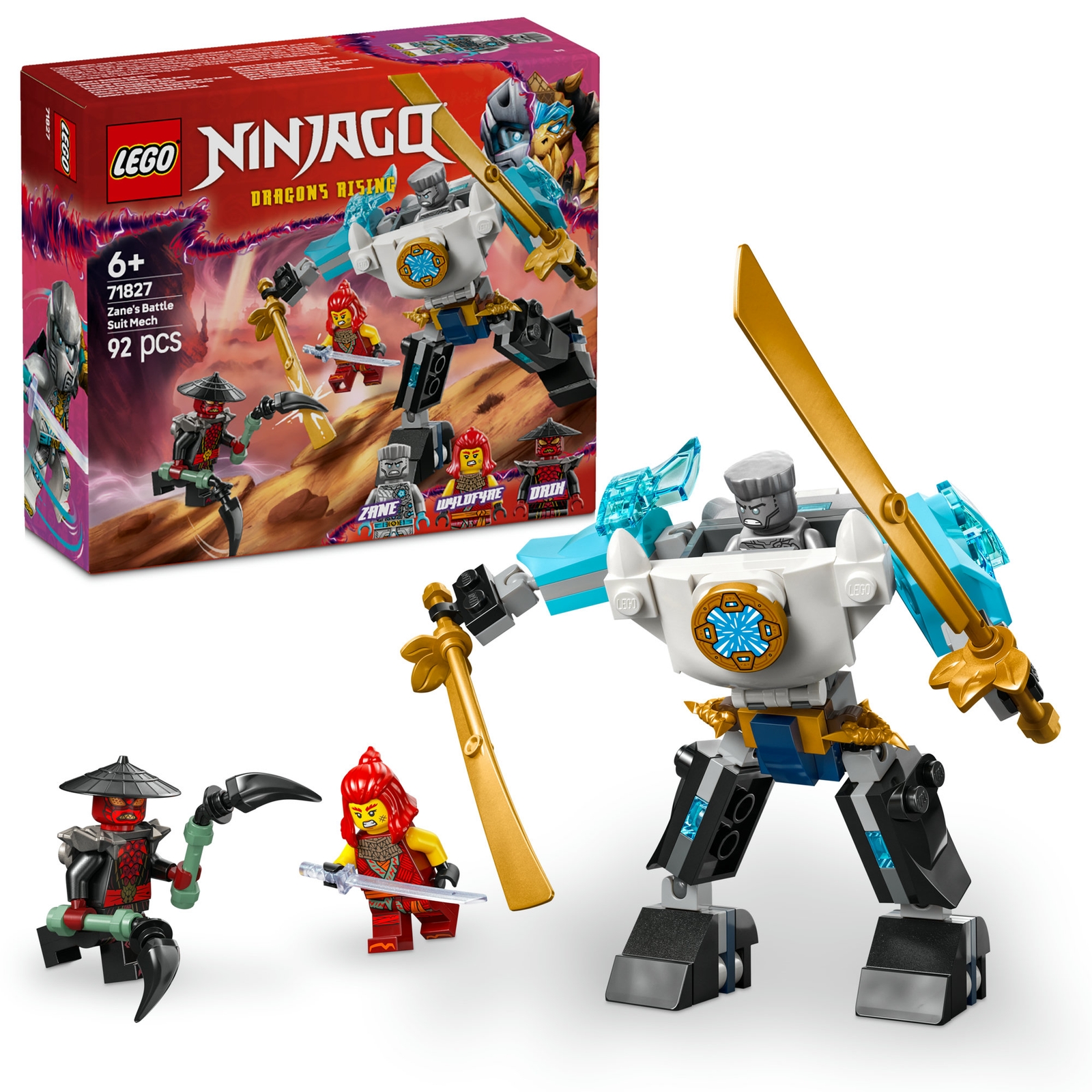 LEGO NINJAGO Zane’s Battle Suit Mech Ninja Toy Set 71827