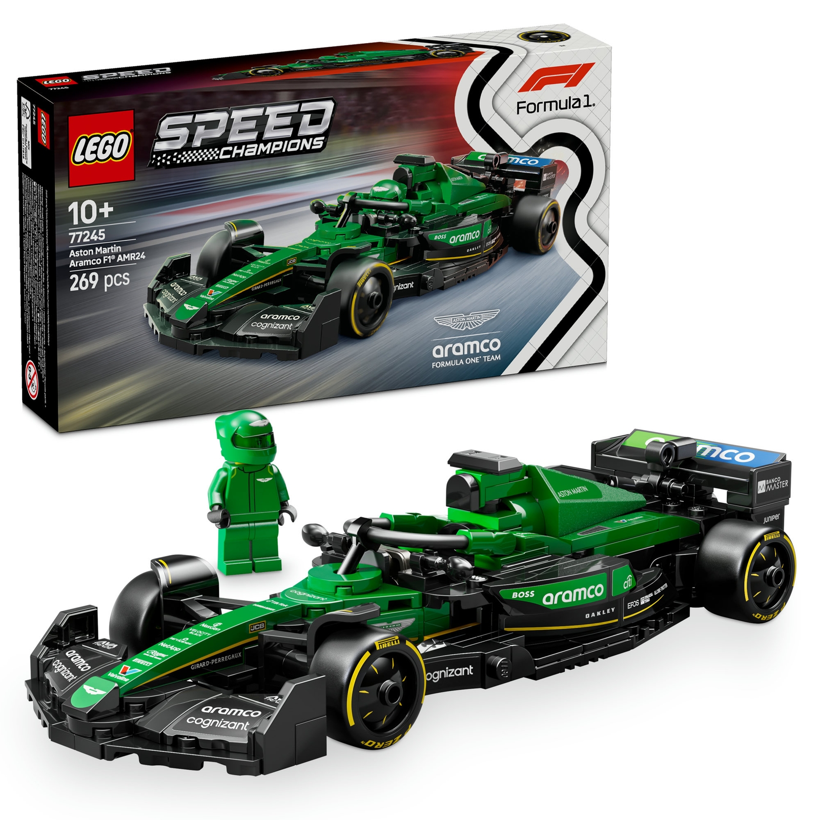 LEGO Speed Champions Aston Martin Aramco F1 AMR24 Race Car 77245