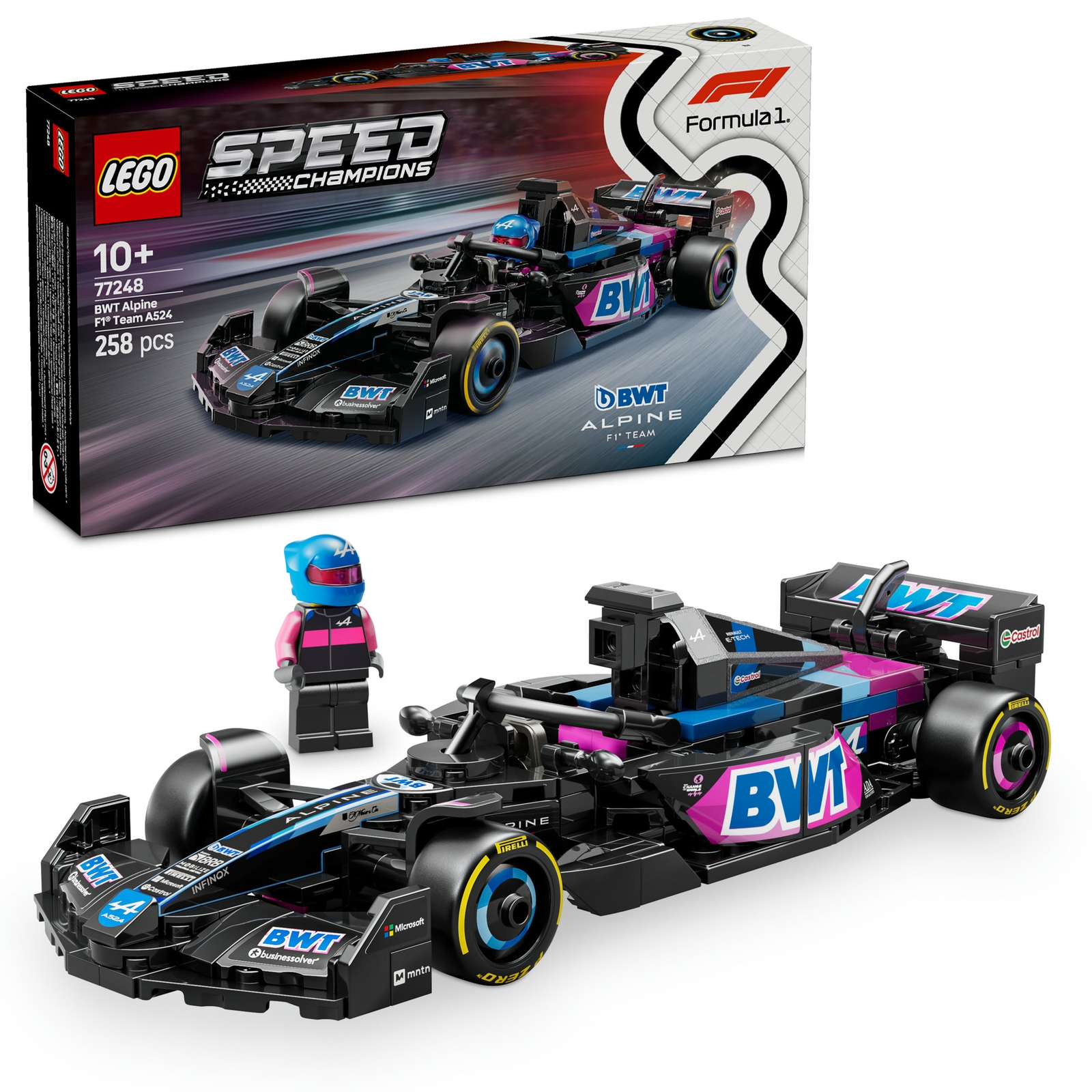 LEGO Speed Champions BWT Alpine F1 Team A524 Race Car 77248