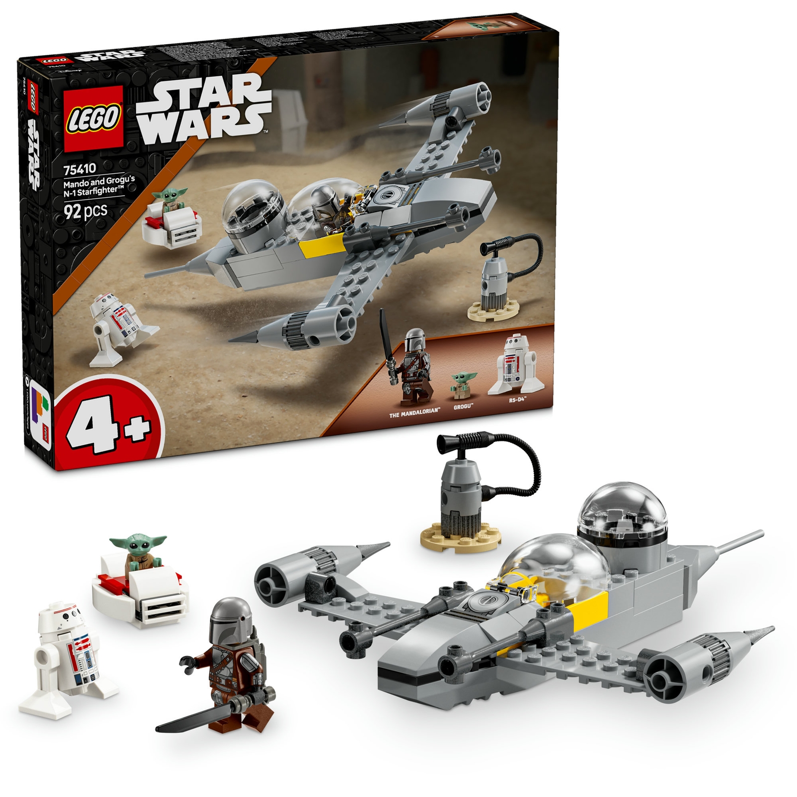 LEGO Star Wars Mando and Grogu’s N-1 Starfighter Set 75410