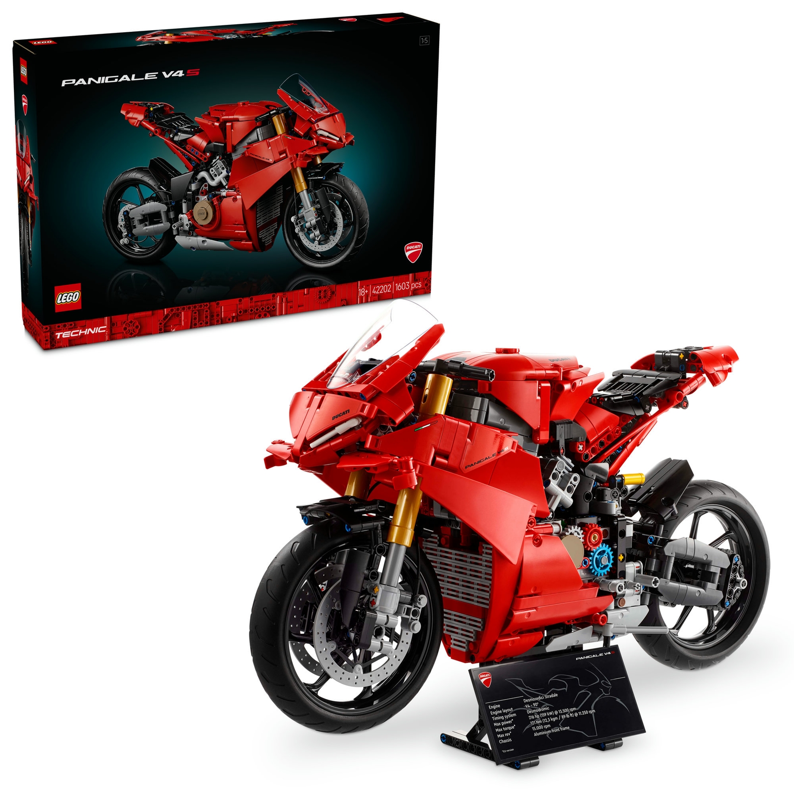 LEGO Technic Ducati Panigale V4 S Motorcycle Model Set 42202