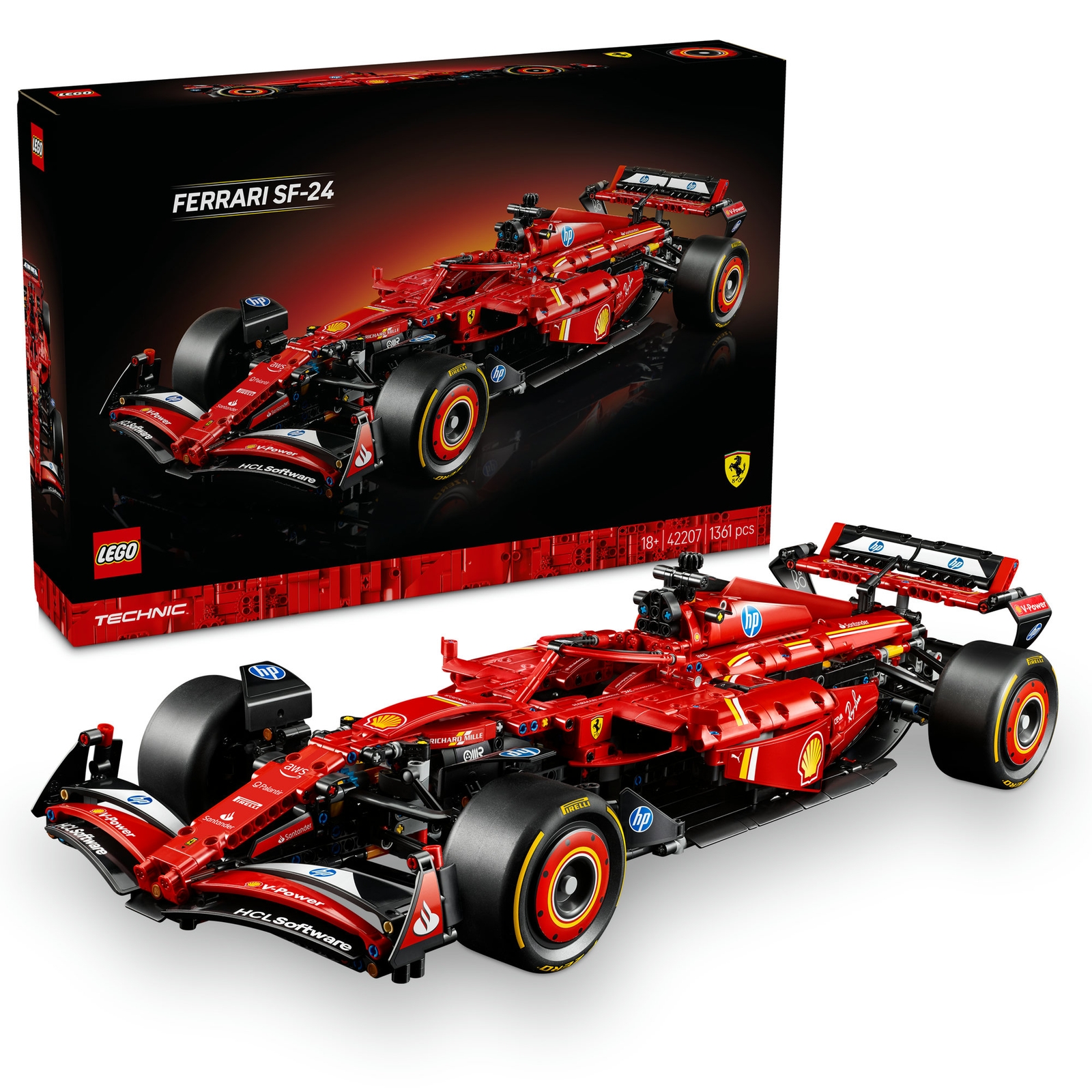 LEGO Technic Ferrari SF-24 F1 Car Model Kit for Adults 42207