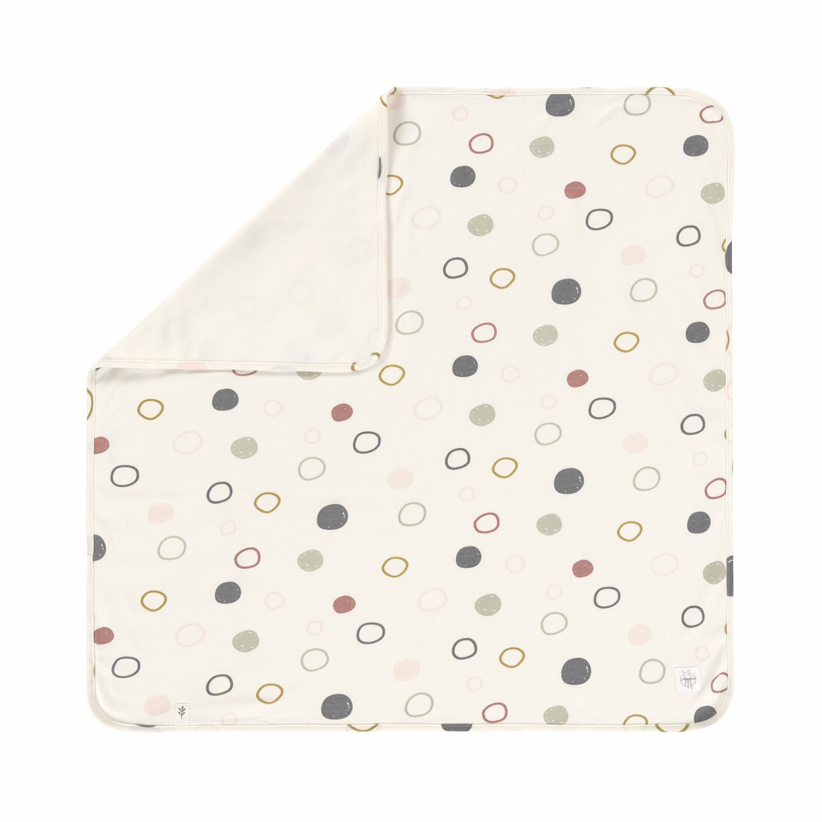 Lässig - Babydecke GOTS - Blanket Cozy Colors, Circles Offwhite (A)