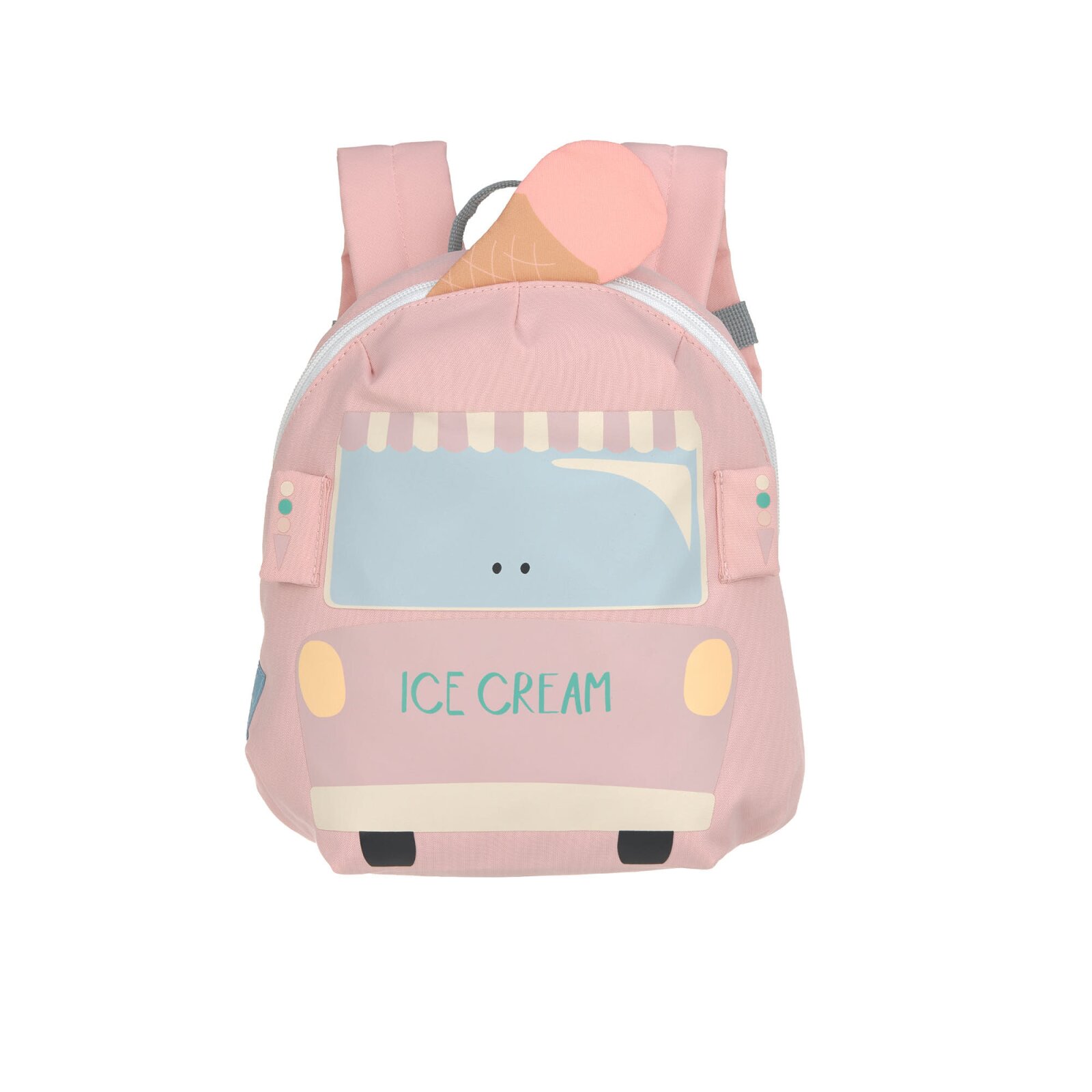 Lässig - Kindergartenrucksack Tiny - Eiswagen, Rosa (A)