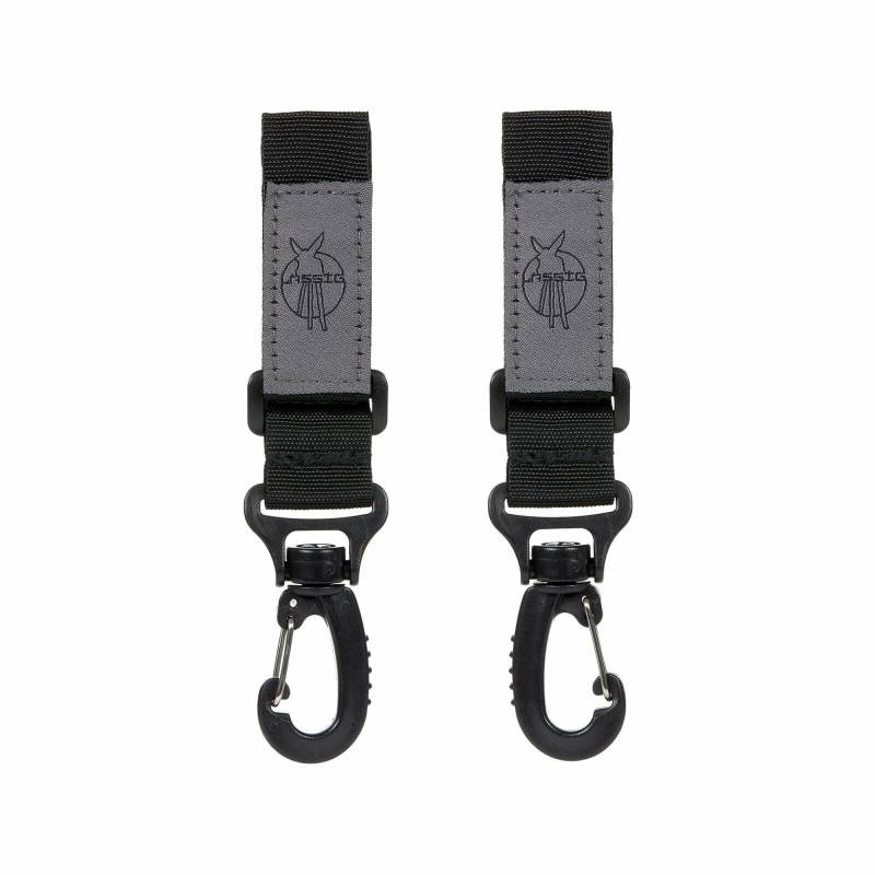 Lässig - Kinderwagenhaken (2 Stk) - Stroller Hooks, black (A)