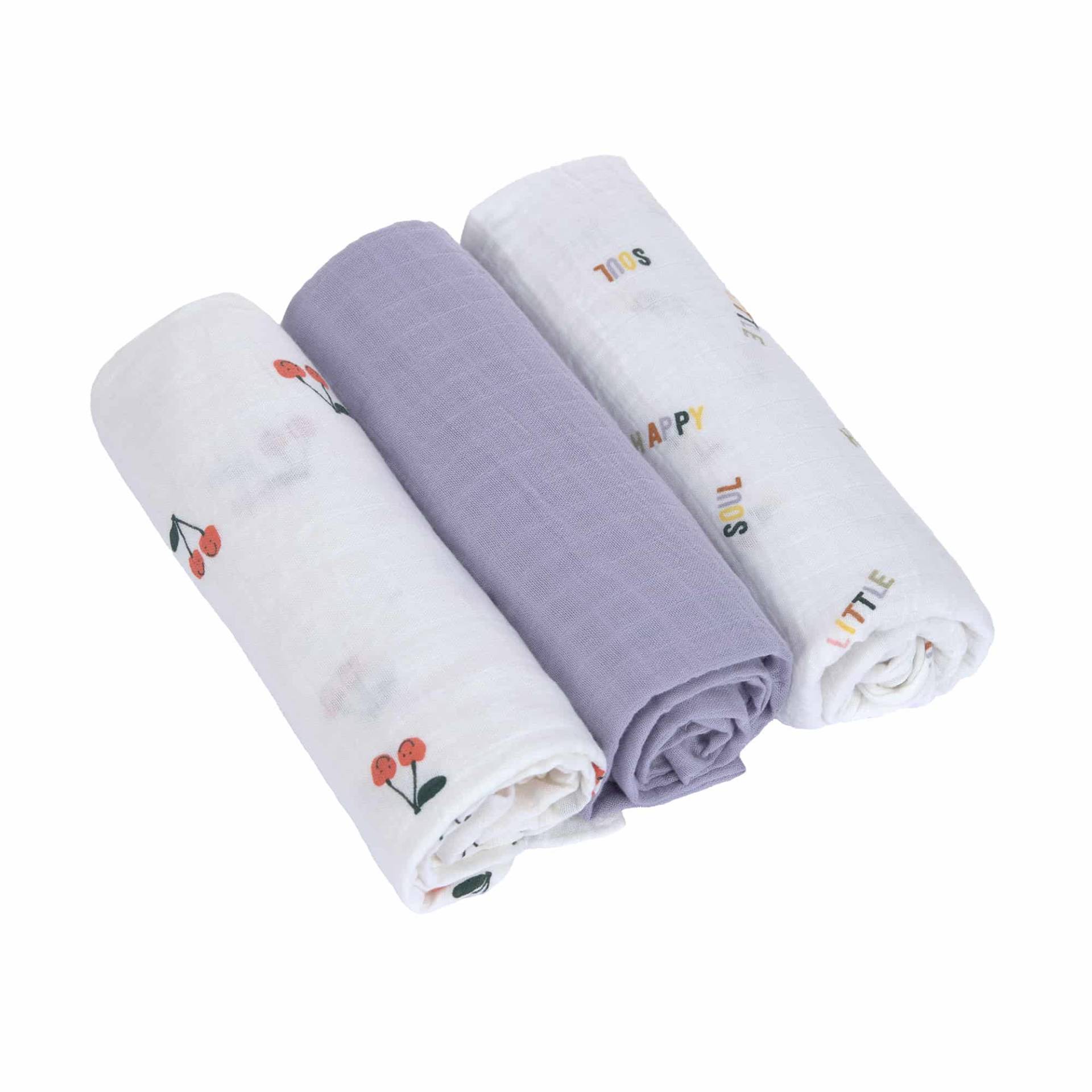 Lässig - Mulltücher (3 Stk) - Swaddle & Burp Blanket L