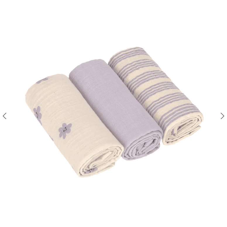 Lässig - Spucktuch pastel lilac Tiny Team 60x60 Lässig - Spucktuch pastel lilac Tiny Team 60x60