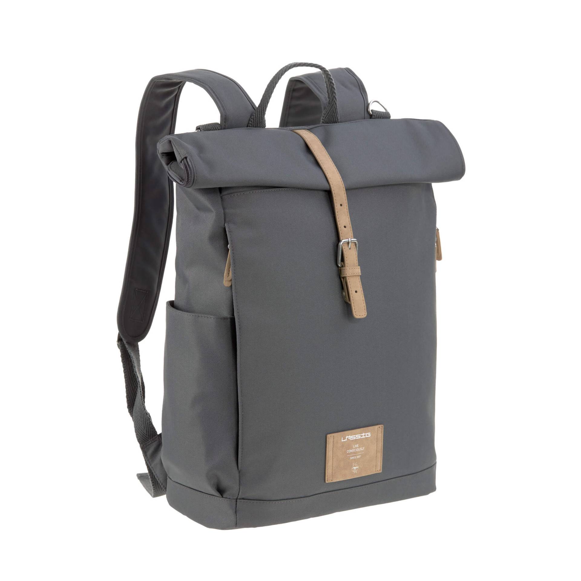 Lässig Wickelrucksack - Rolltop Backpack Anthracite