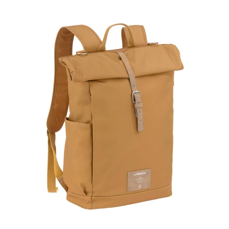 Lässig Wickelrucksack - Rolltop Backpack Curry