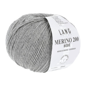 Lang Garns Merino 200 Bebe Garn 303 Hellgrau Melange von Lang Yarns