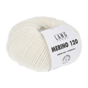 Lang Yarns Merino 120 Garn 02 Off White von Lang Yarns