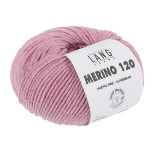 Lang Yarns Merino 120 Garn 348 Rosa Melange von Lang Yarns