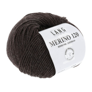 Lang Yarns Merino 120 Garn 368 Dunkelbraun Melange von Lang Yarns