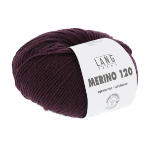 Lang Yarns Merino 120 Garn 390 Aubergine von Lang Yarns