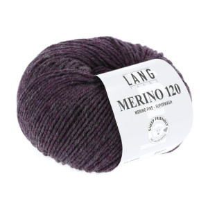 Lang Yarns Merino 120 Garn 480 Aubergine Melange von Lang Yarns