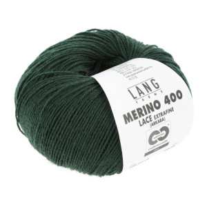 Lang Yarns Merino 400 Lace-Garn 118 Dunkel Grün von Lang Yarns