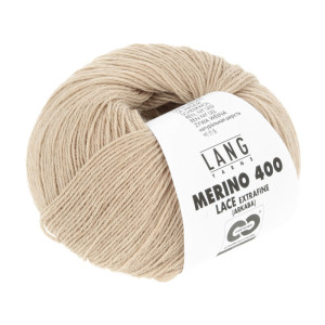 Lang Yarns Merino 400 Lace Garn 326 Beige Melange von Lang Yarns