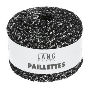 Lang Yarns Paillettes Garn 04 Schwarz/Silber von Lang Yarns