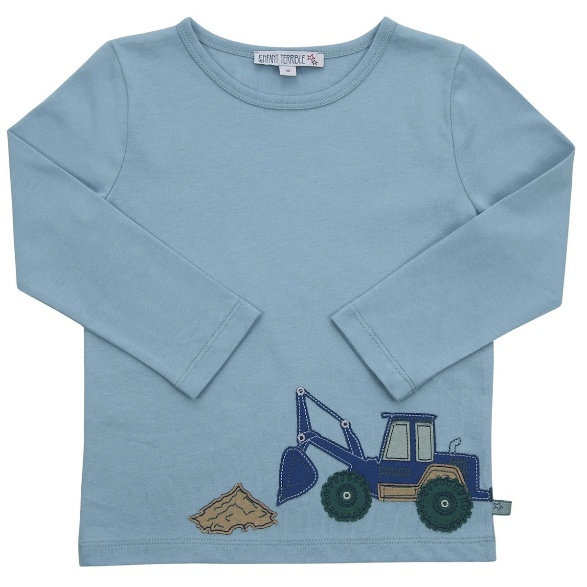 Langarmshirt Bagger-Stickerei hellblau 104 Langarmshirt Bagger-Stickerei hellblau 104