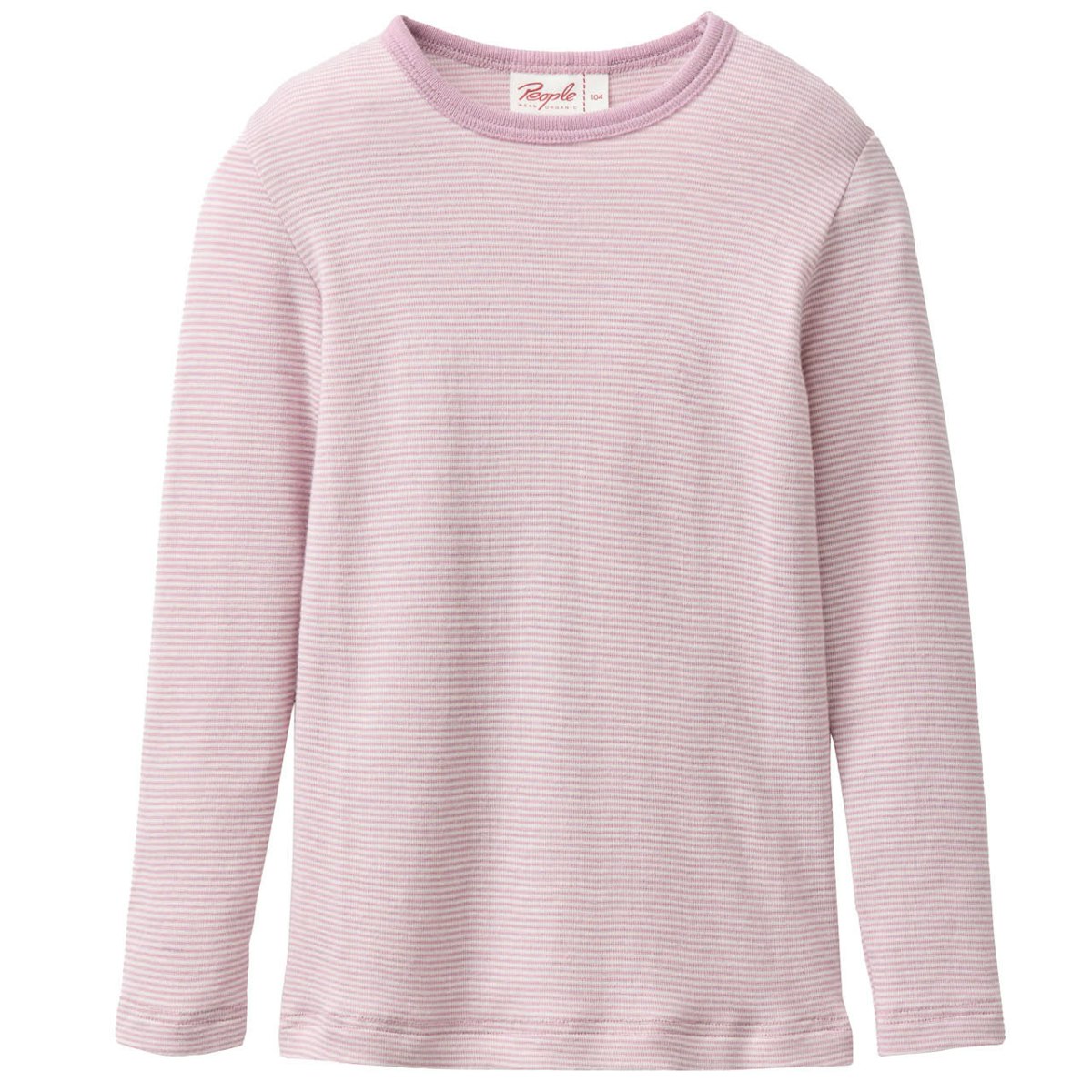 Langarmshirt Wolle Seide flieder gestreift 92 Langarmshirt Wolle Seide flieder gestreift 92