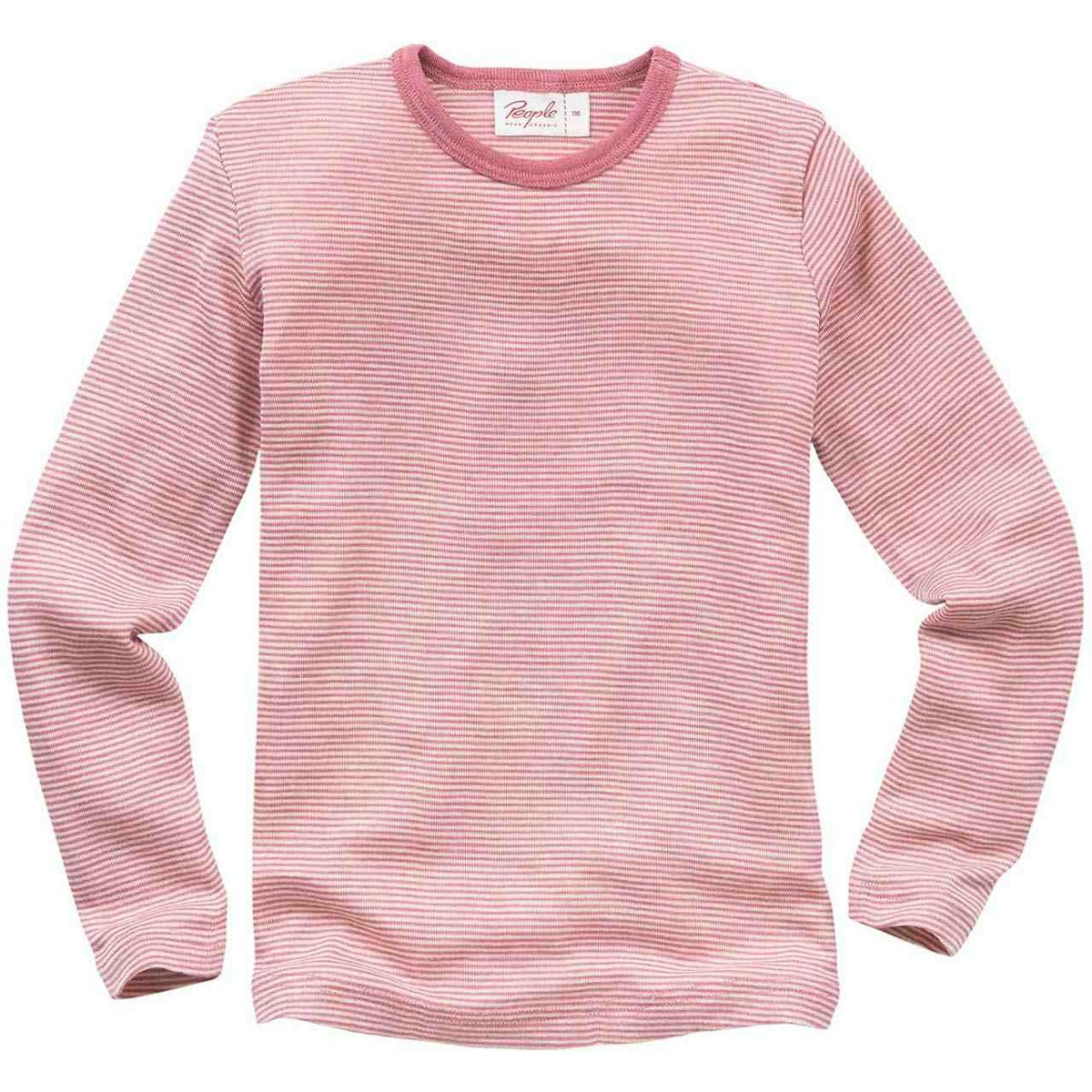 Langarmshirt Wolle Seide rosa gestreift 104 Langarmshirt Wolle Seide rosa gestreift 104