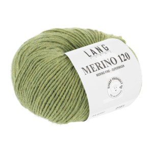 Lange Garne Merino 120 Garn 297 Hell-Oliv Melange von Lang Yarns