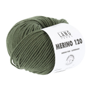 Lange Garne Merino 120 Garn 397 Armeegrün von Lang Yarns