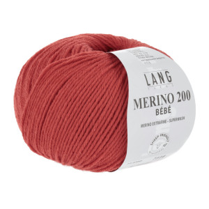 Lange Garne Merino 200 Bebe Garn 360 Rot von Lang Yarns