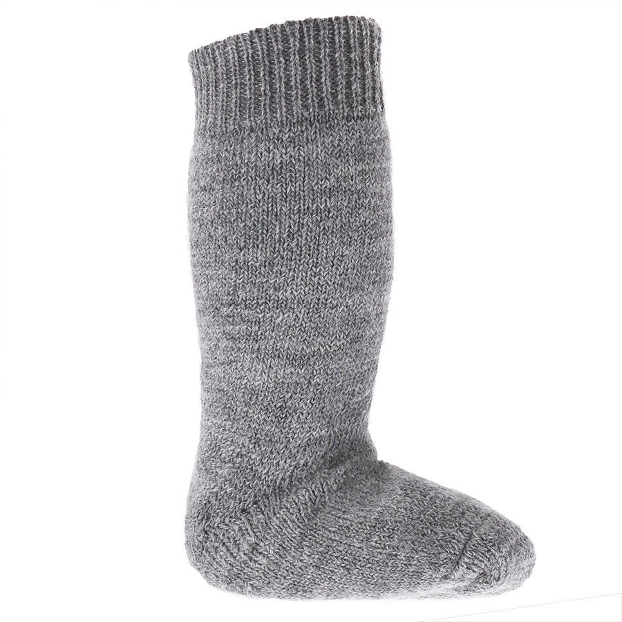 Lange Vollplüsch Socken Wolle warm dick grau 25/26 Lange Vollplüsch Socken Wolle warm dick grau 25/26