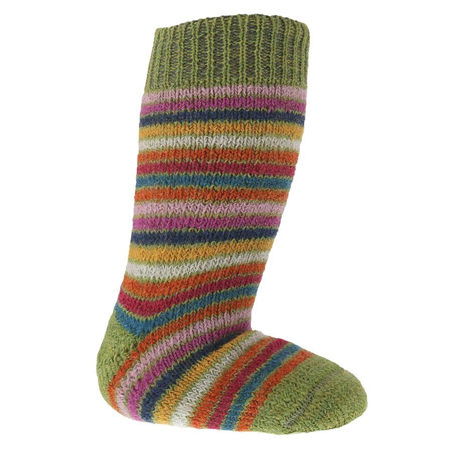 Lange Vollplüsch Socken Wolle warm dick grün 15/17 Lange Vollplüsch Socken Wolle warm dick grün 15/17