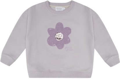 Leevje Oversized Sweatshirt Sparkling Flower - lavender