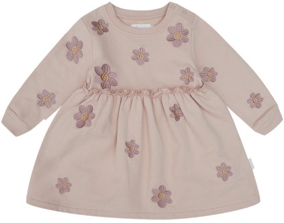 Leevje Sweatkleid Flower Power - dusty rose