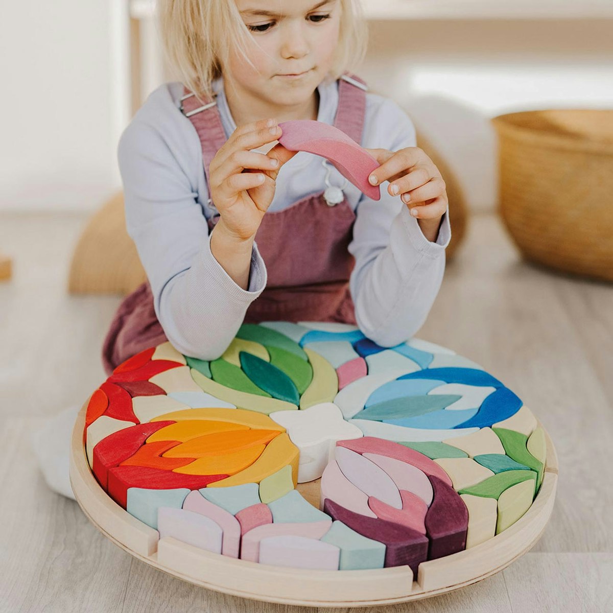 Legespiel Mandala rund ab 5 Jahren, 73 Bauklötze Legespiel Mandala rund ab 5 Jahren, 73 Bauklötze