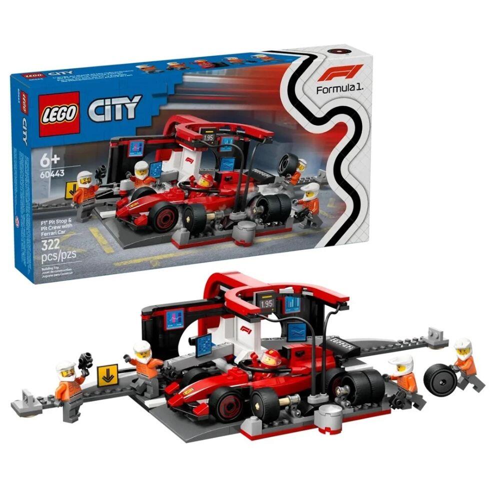 Lego - CITY F1 Boxenstopp mit Boxencrew und Ferrari Flitzer Lego - CITY F1 Boxenstopp mit Boxencrew und Ferrari Flitzer