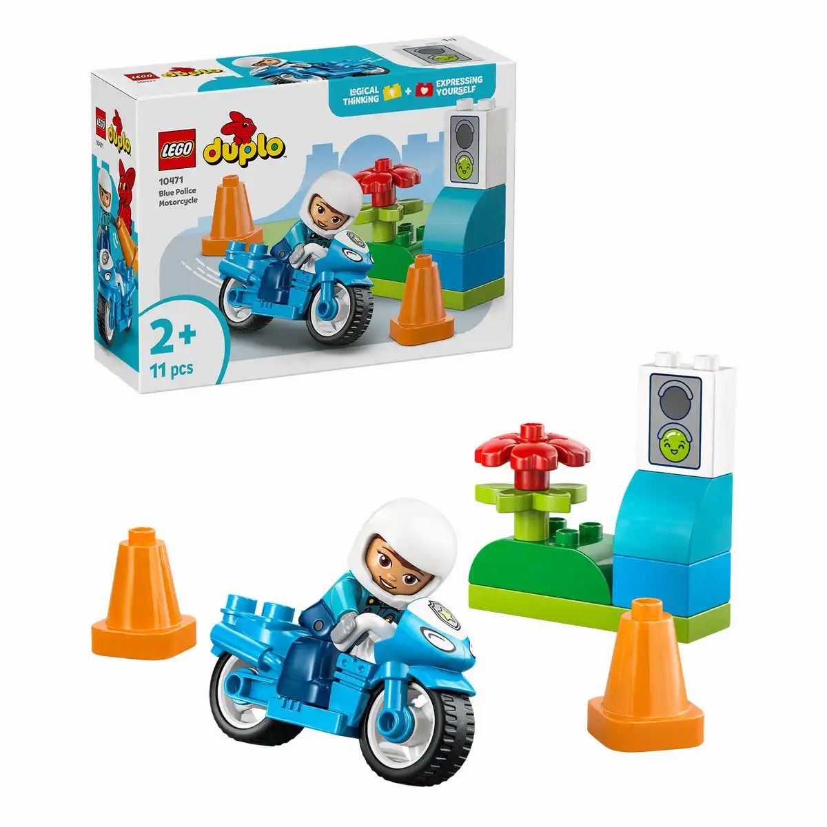 Lego - LEGO duplo Blaues Polizeimotorrad Lego - LEGO duplo Blaues Polizeimotorrad