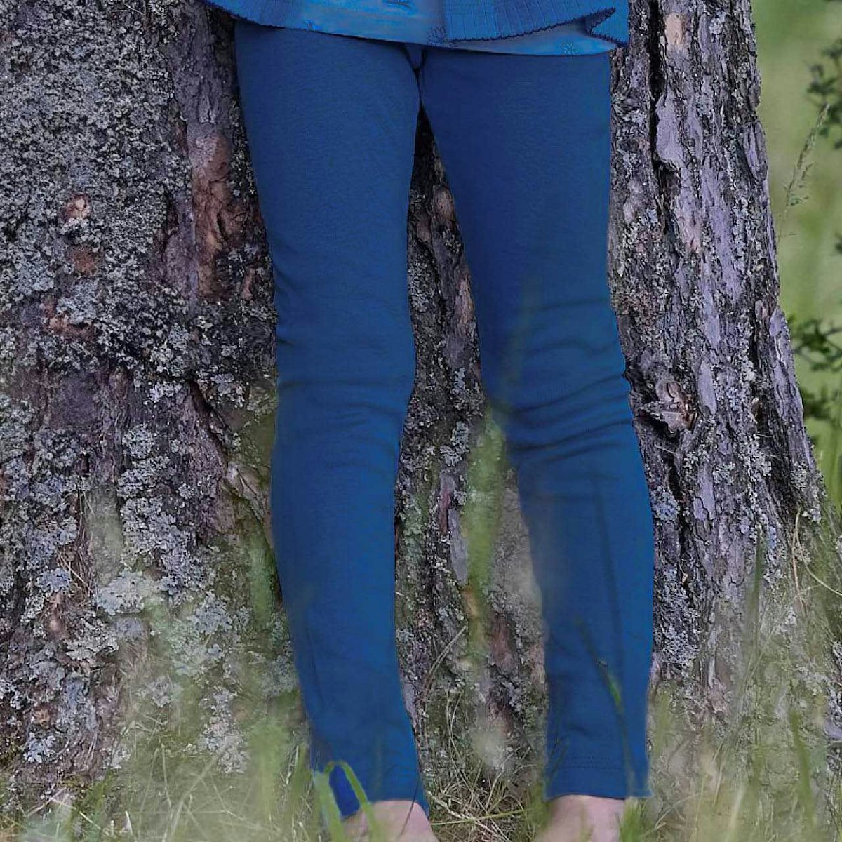 Leichte Feinripp Leggings 100% Bio Baumwolle marine 80 Leichte Feinripp Leggings 100% Bio Baumwolle marine 80