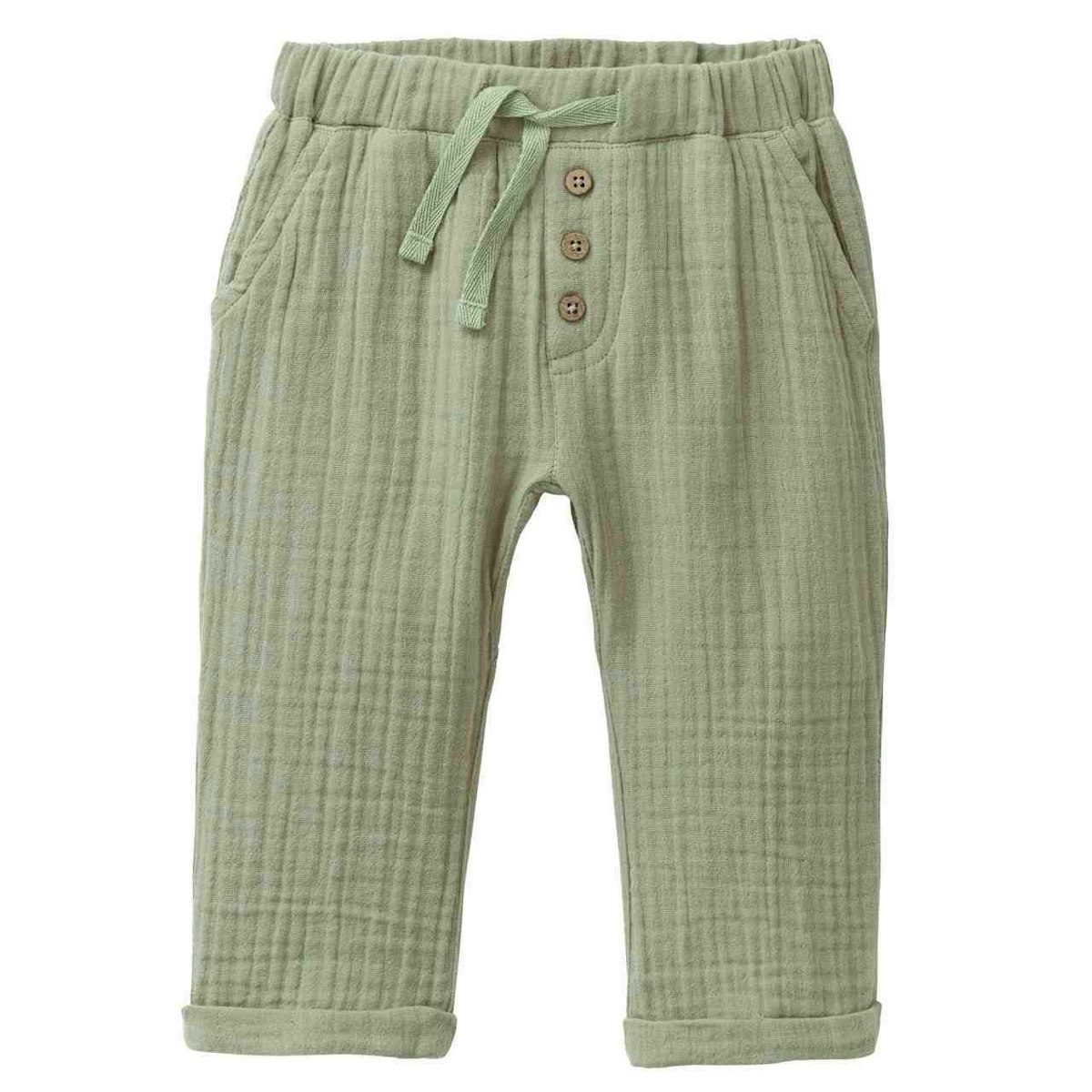 Leichte Musselin Hose olivgrün 86/92 Leichte Musselin Hose olivgrün 86/92