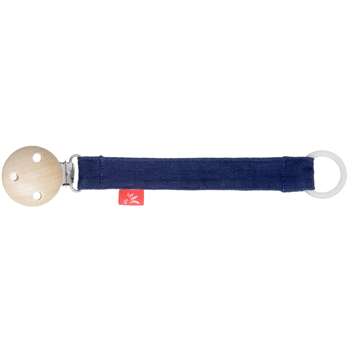 Leichte Musselin Schnullerband Bio Baumwolle - navy Leichte Musselin Schnullerband Bio Baumwolle - navy