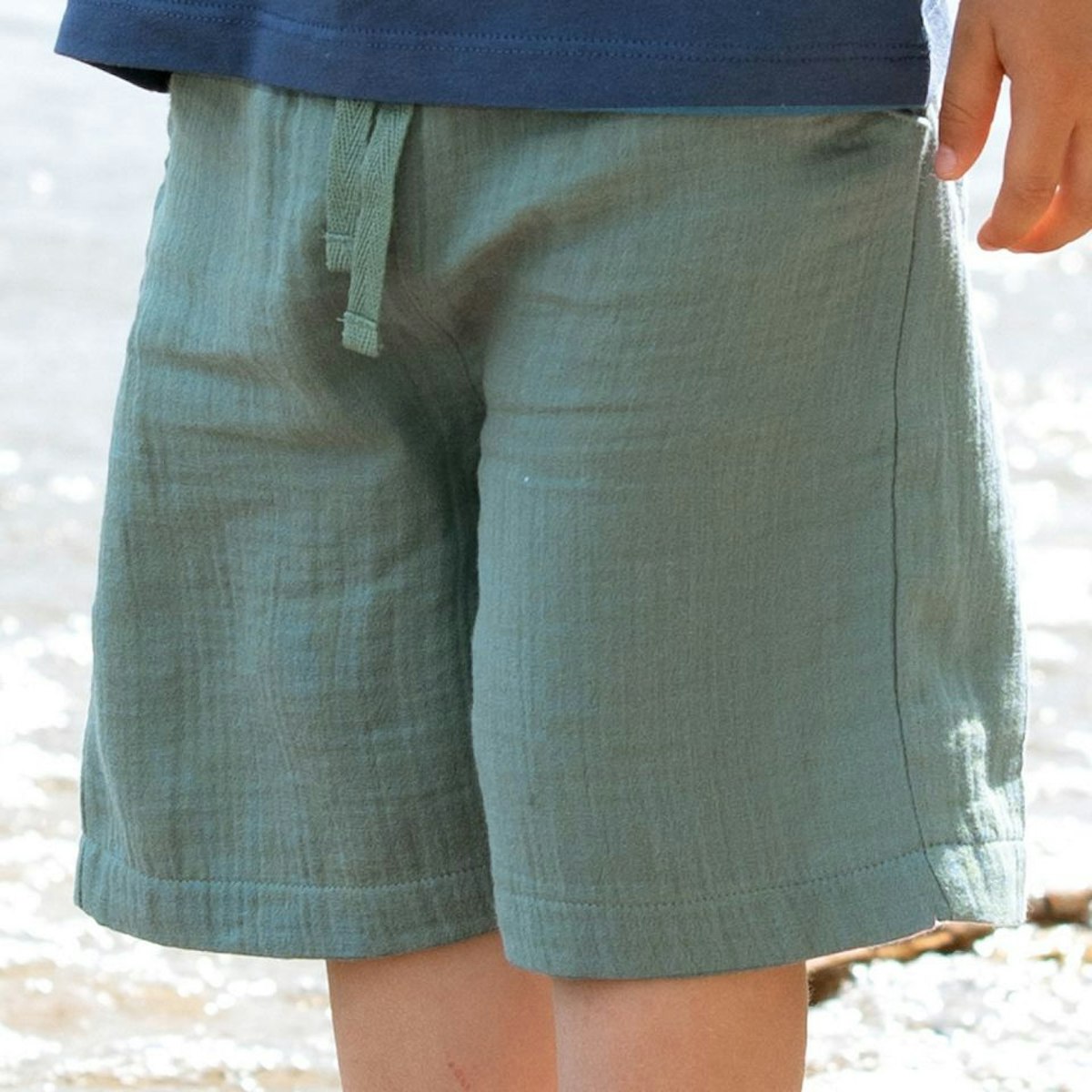 Leichte Musselin Shorts stahlblau 128 Leichte Musselin Shorts stahlblau 128