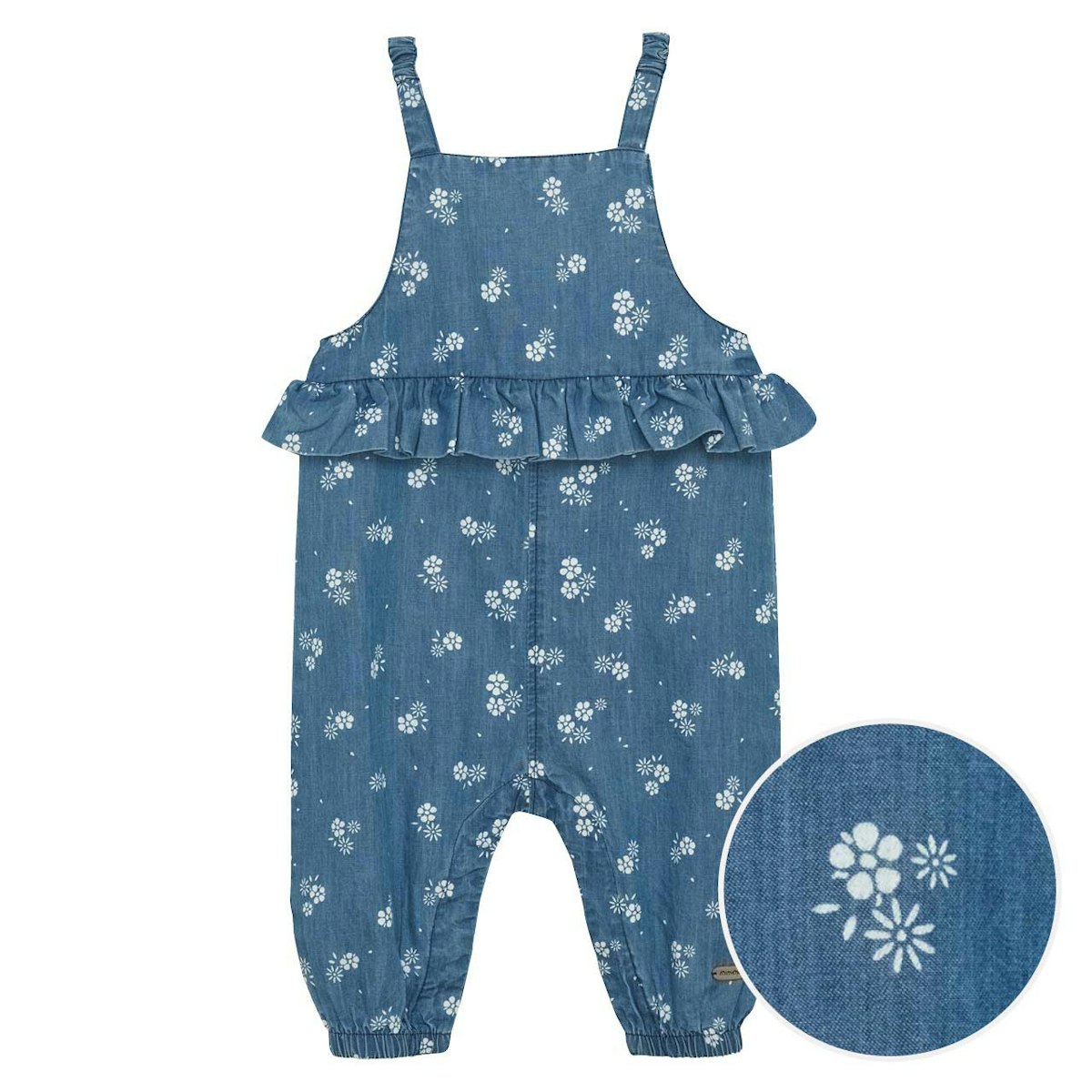 Leichter Strampler Chambray jeansblau 92 Leichter Strampler Chambray jeansblau 92