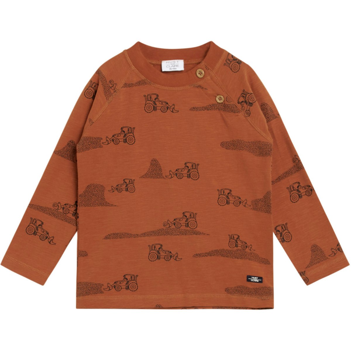 Leichtes Langarmshirt Bagger rot-braun 86 Leichtes Langarmshirt Bagger rot-braun 86