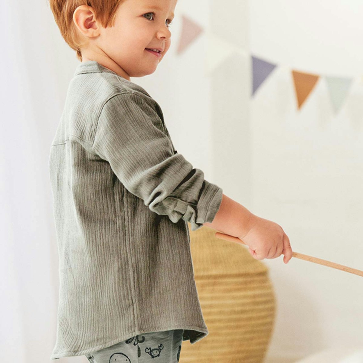 Leichtes Musselin Hemd khaki 62/68 Leichtes Musselin Hemd khaki 62/68